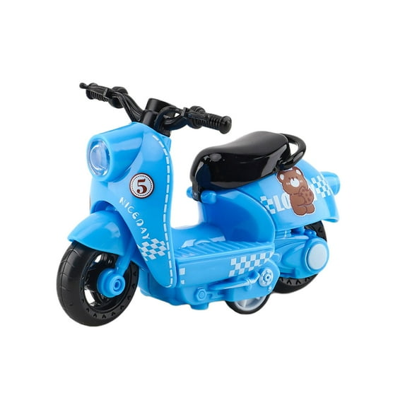 SPOORYYO Pull Back Motorcycle Toy for Boys – Friction-Powered Ride-On Car with Moving Parts, Non-Slip Wheels & Flip-Up Seat, Ages 3+