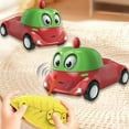 thumbnail image 1 of SPOORYYO Q Cute Fruit Themed Remote Control Car, Four Way Toy Car, With Cool Lights, Leaf Shaped Controller, 1 of 6