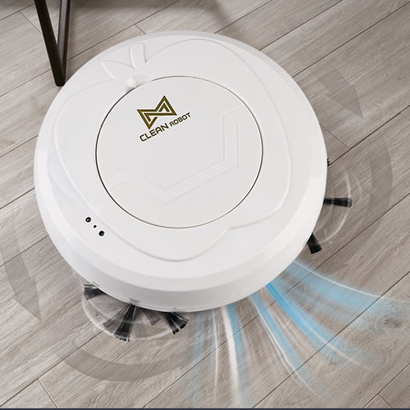 SPOORYYO Quiet <1000Pa 2-in-1 Sweeping & Mopping Robot, USB-Powered Auto Cleaner for Hardwood/Tile Floors, 60min Runtime, Compact 280mm Design, White