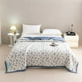 thumbnail image 1 of SPOORYYO Reactive Printed Summer Cooling Quilt - Lightweight Washed Cotton Air Conditioning Blanket for Dormitory and Home Use, 1 of 6