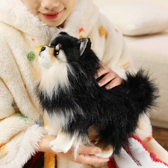 SPOORYYO Realistic Dog Plush Toy, Lifelike Stuffed Puppy Soft Cuddle Doll For Home Decor And Gifting