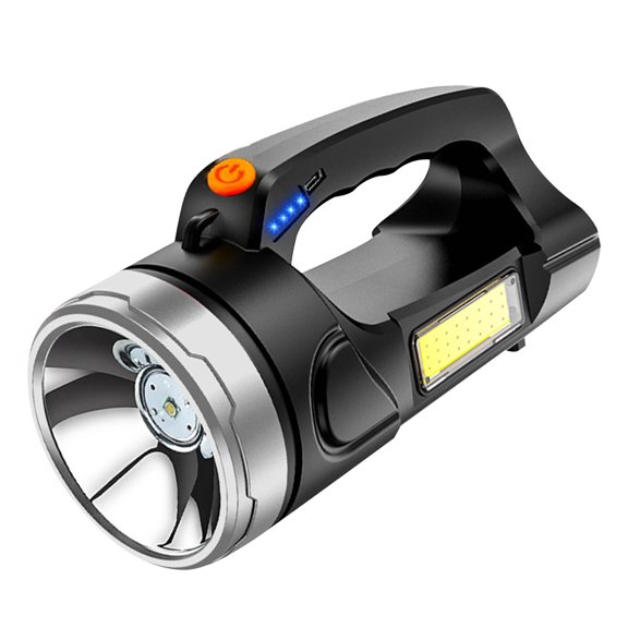 SPOORYYO Rechargeable High-Power LED Flashlight with Wide Beam for Outdoor