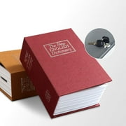 SPOORYYO Red Dictionary Diversion Safe - Portable Book-Shaped Lock Box for Home & Office, Key & Password Security, Realistic Design, Ample Storage, Decorative & Secure
