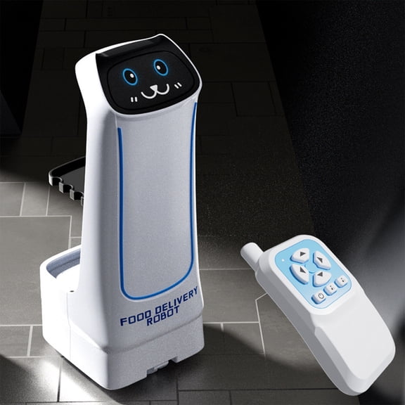 SPOORYYO Remote Control Food Delivery Robot Toy, Interactive Robot with Light and Music, Removable Tray for Snack and Beverage Delivery, Educational Play Experience