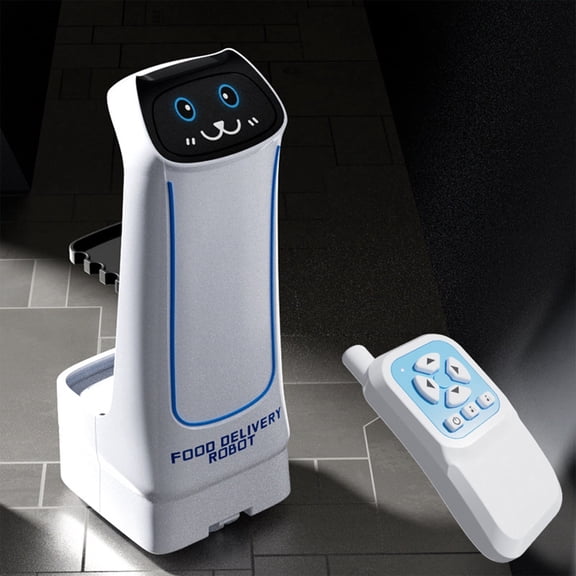 SPOORYYO Remote Control Food Delivery Robot Toy, Interactive Robot with Light and Music, Removable Tray for Snack and Beverage Delivery, Educational Play Experience