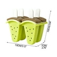 thumbnail image 1 of SPOORYYO Reusable Watermelon-Shaped Popsicle Molds with Handles - Easy-Release, Drip-Proof Design for Homemade Fruit Ice Cream and Popsicles - Set of 4 in Red, Green, and Orange, 1 of 2