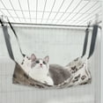 thumbnail image 1 of SPOORYYO Reversible Pet Hanging Hammock with Straps & Metal Hooks, Double-Sided Breathable Cage Bed for Cats Small Dogs Rabbits, 1 of 6