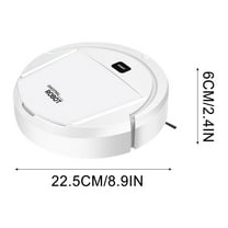 SPOORYYO Robot Vacuum Cleaner 1200mAh 60min 55dB Quiet 60mm Slim 400ml Dust Bin Hard Floors Medium-Pile Carpets Multiple Cleaning Modes Self-Charging Smart Home Floor Cleaner
