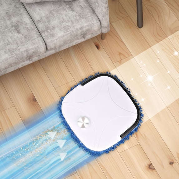 SPOORYYO Robot Vacuum Mop, Fully Automatic Mopping Robot 1500mAh Battery, 120 Min Working Time, Slim Design Efficient Cleaning Under Furniture, Low Noise, USB Charging, Home Kitchen