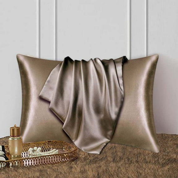 SPOORYYO Satin Pillowcase for Hair and Skin - Standard Size Luxury Soft Satin Pillow Cover, 1 Pack (20x30 Inches)