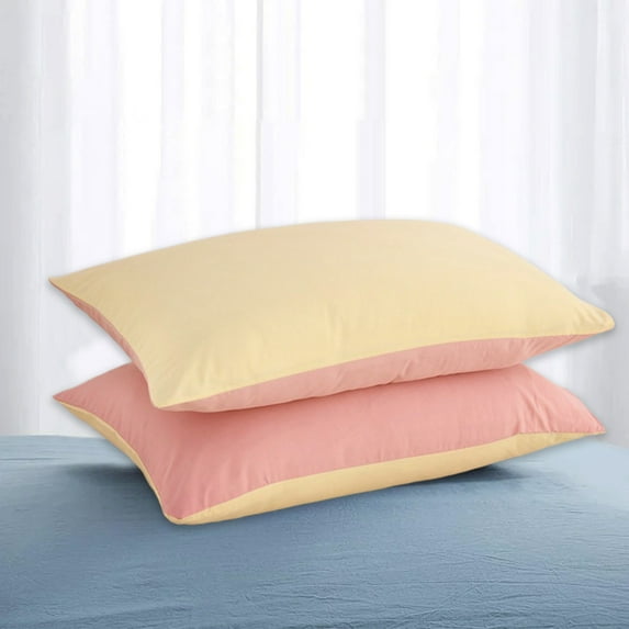 SPOORYYO Set Of 2 Standard Pillow Shams 48x74cm/18.9x29.13in, Cotton Soft Breathable Pillow Covers with Envelope Closure, Multicolor for Bedroom/Living Room/Sofa (Pillows Not Included)