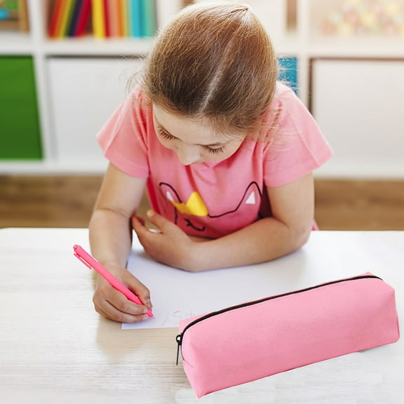 SPOORYYO Simple Oxfords Cloth Pencil Bag Large Capacity Compact Opening Season Stationery Bag Multi Functional Pouch