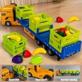 thumbnail image 1 of SPOORYYO Simulation Trailer Truck Model, Inertial Powered Transport Vehicle with Detachable Container and Realistic Food Accessories for Interactive Play, 1 of 6