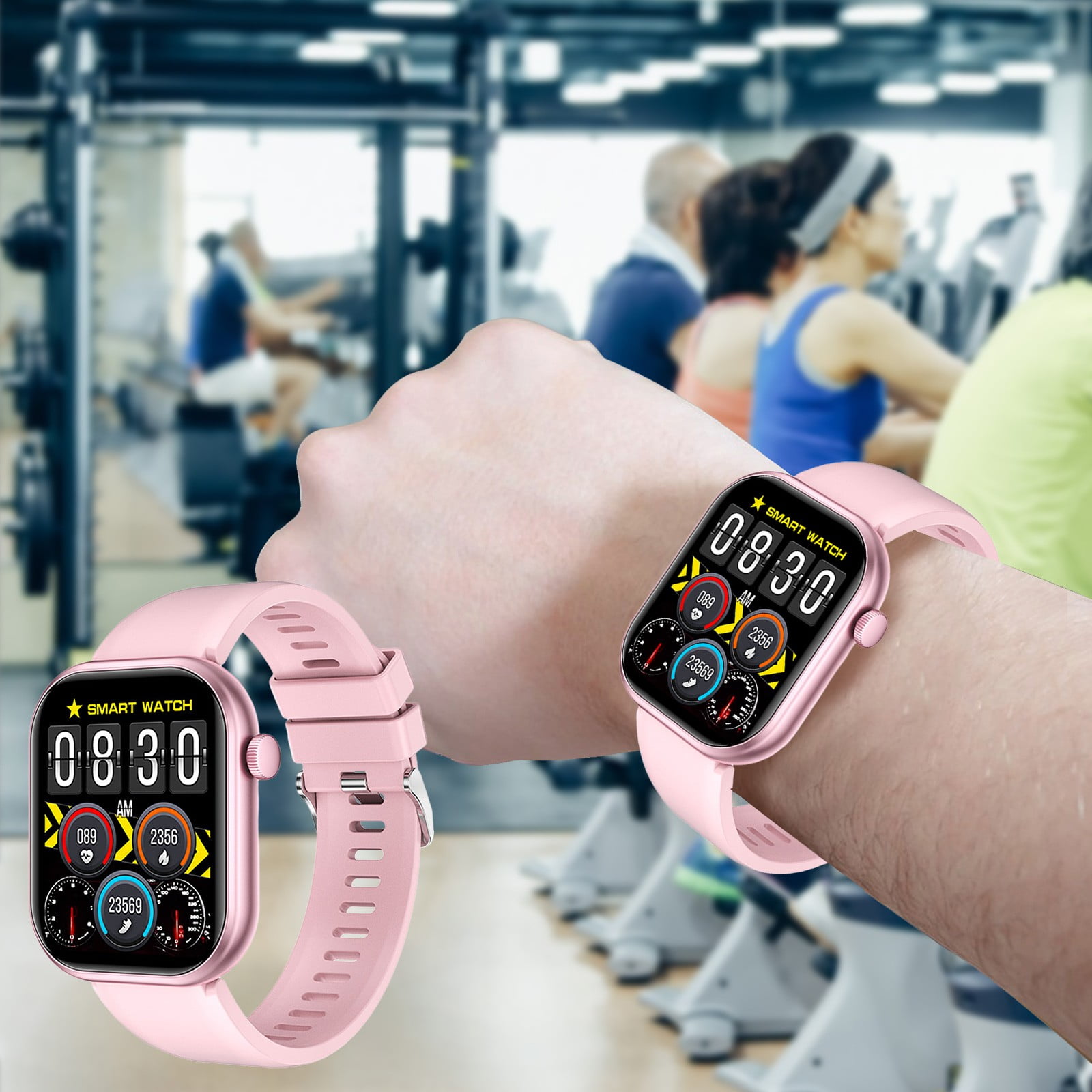 SPOORYYO Smartwatch with Call Reminder, HD Screen, Bluetooth Music, Long Battery Life, IP67 Waterproof, Multiple Dials, Sedentary & Sleep Monitoring - Compatible with Android & iOS