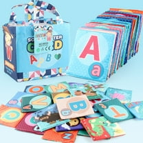 SPOORYYO Soft Alphabet Cards for Babies - Educational Letter Flash Cards with Storage Bag, Early Learning Enlightenment Toy, 26 Pieces, Durable & Washable, Prepare for Kindergarten