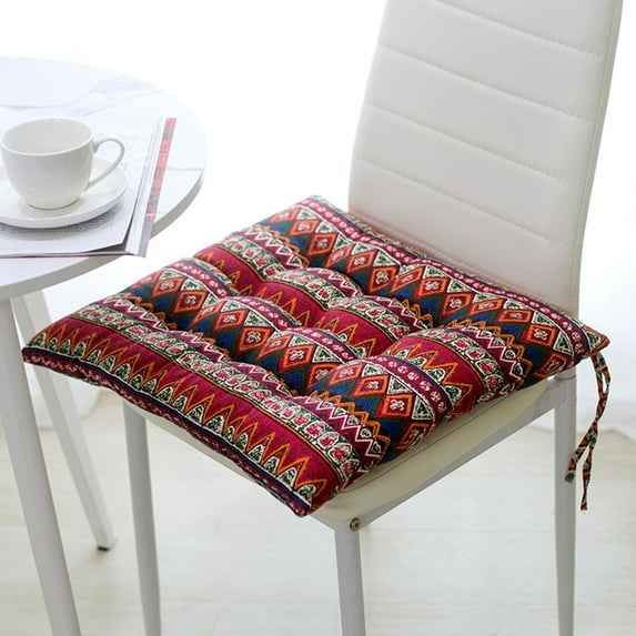SPOORYYO Soft Chair Pad Home Kitchen Office Seat Cushion 18 Inch Diameter Multicolor Pattern