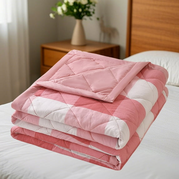 SPOORYYO Soft Thin Comforter for Summer Air-Conditioned Sleeping Machine Washable Four Season Comforter Single Double Blanket, C, 100x150CM