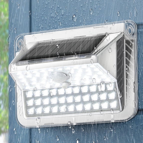 SPOORYYO Solar Outdoor Motion Sensor Light, 73 LEDs Super Bright Security Wall Light, 3 Lighting Modes for Fence, Yard, Garden, Patio, Front Door - Waterproof, Wireless Installation
