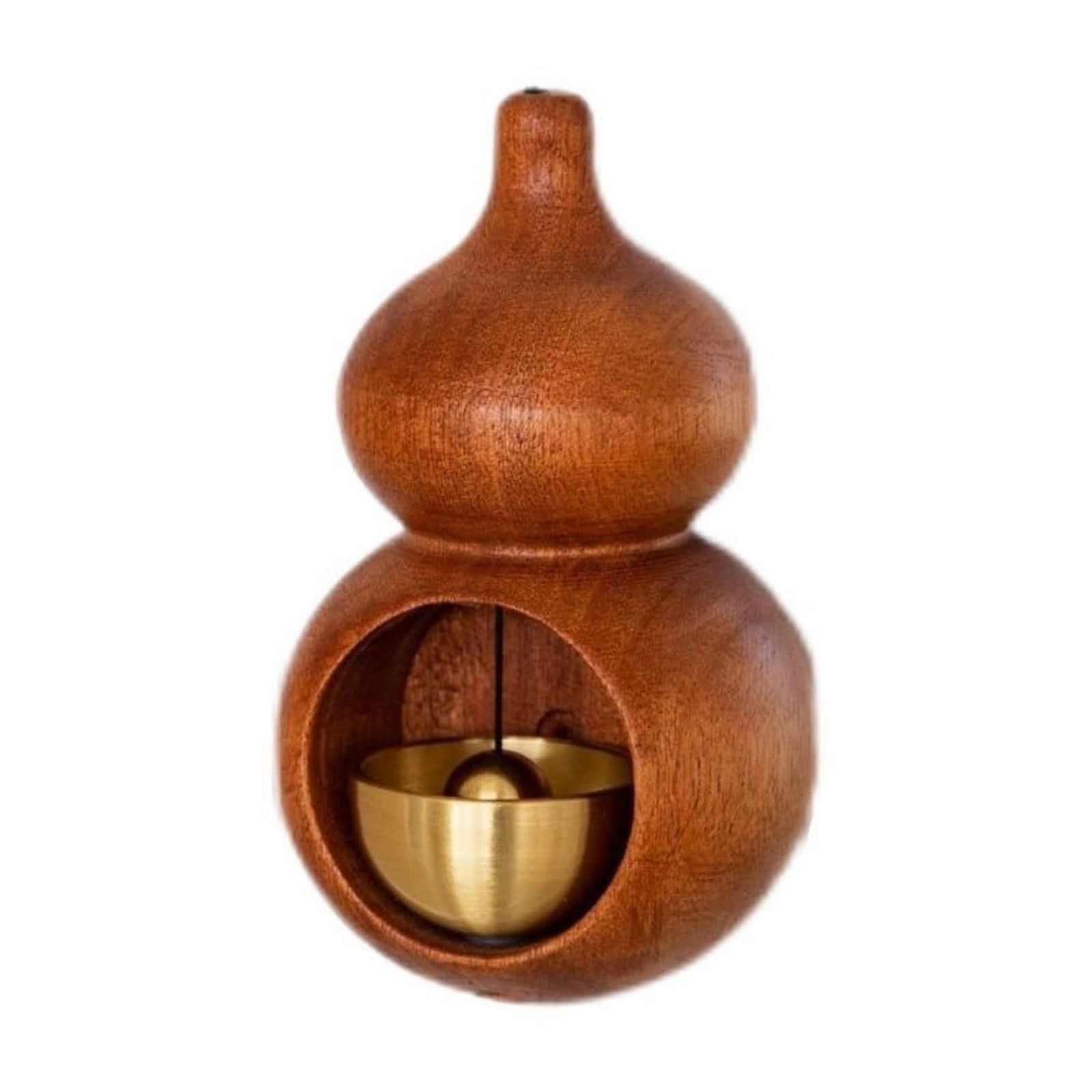 SPOORYYO Solid Wood Wind Chime, Wooden Gourd-Shaped Wind Chime for Home Garden or Meditation Use, Magnetic Wind Chime, Shopkeepers Bell for Door Opening, Suction Door Type