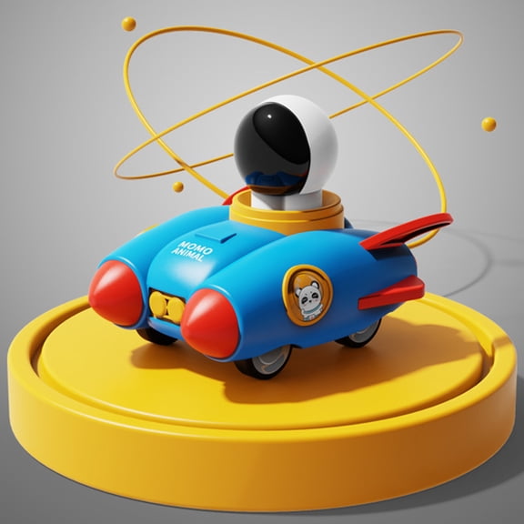 SPOORYYO Space Astronaut Toy Pullback Car Engineering Toy Colorful Construction Truck with Realistic Action for Creative Play