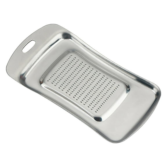 SPOORYYO Stainless Steel Ginger Grater Kitchen Tool - Rust-Resistant with Fine Holes for Grinding Garlic, Nutmeg, and Fruits
