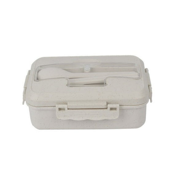 SPOORYYO Student Dormitory Lunch Box - Microwaveable Japanese-style Compartmented Plastic Lunch Box