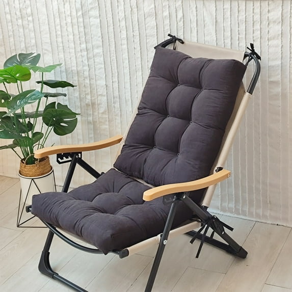 SPOORYYO Suede Thickened Folding Cushion Two Piece Set, Long Term Plush Seat Cushion for Chair Recliner Home Rocking Chair, Stylish Comfortable Home Seating Cushion