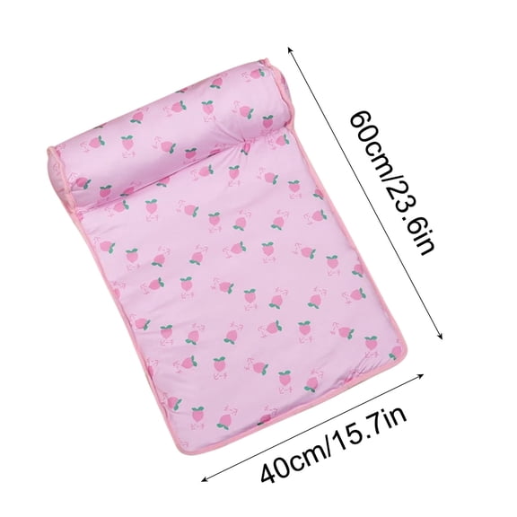 SPOORYYO Summer Chill Ice Silk Pet Bed Mat | Cool and Comfortable Pad for Dogs, Cats, & Kids | Safe Breathable Fabric with Light Cotton Filling | Machine Washable, Portable, Lovely Printed Design