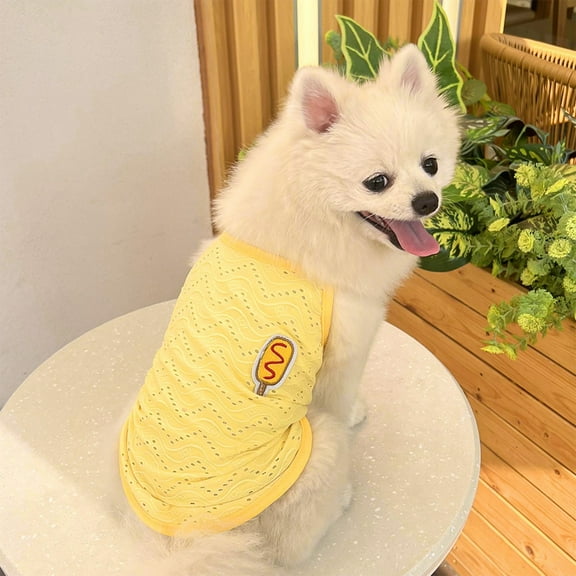 SPOORYYO Summer Ice Silk Vest for Small and Medium Dogs and Cats, Breathable Sun Protection Pet Clothing for Outdoor Use