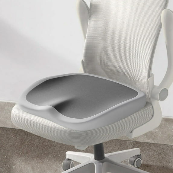 SPOORYYO Thickened Memory Foam Seat Cushion, Color Splicing Office Chair Pad for Long Sitting, Coccyx Pressure Relief with Non-Slip Base