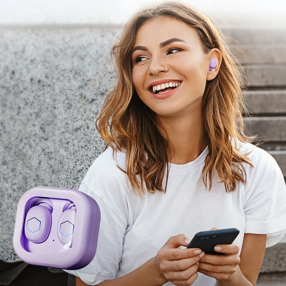 SPOORYYO True Wireless In Ear Bluetooth Earbuds, Noise Reduction, Battery Display, Long Usage Time, Bluetooth 5.1, Type C Charging, Versatile Connectivity for Smartphones Tablets Laptops