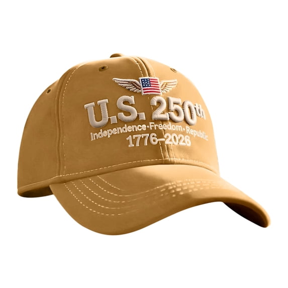 SPOORYYO U.S. 250th Anniversary Retro Washed Patriotic Baseball Cap Adjustable Tribute Hat with USA Flag