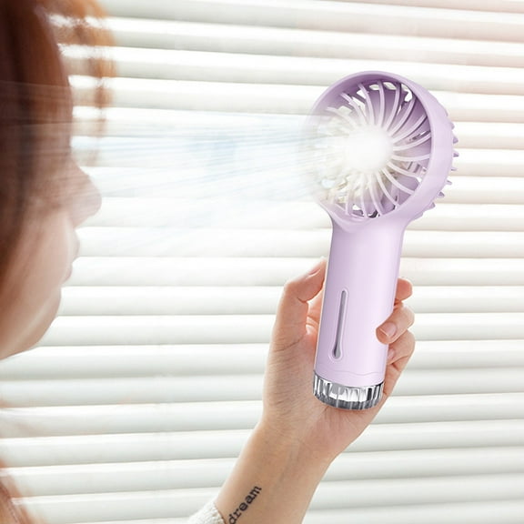 SPOORYYO USB Rechargeable Misting Fan - Portable Mini Humidifying Fan with Spray, 100g Lightweight for Outdoor/Office/Home