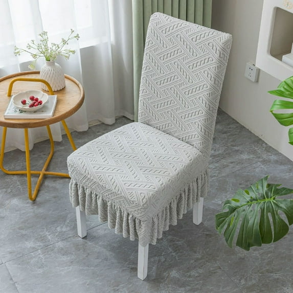 SPOORYYO Universal Stretch Dining Chair Covers, 360° Protection Soft Flock Slipcovers for Home Kitchen Stools, Machine Washable (40x50cm)