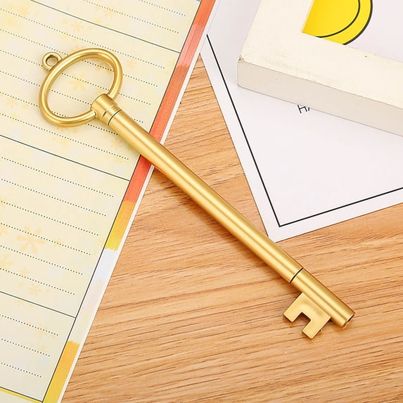 SPOORYYO Vintage Retro Style Key Shaped Ballpoint Pen Set with 0.5mm Tip for Clear Writing, Multi-Color Options, Ideal for Students and Office Use