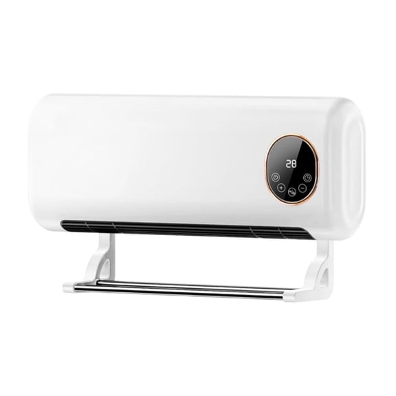 SPOORYYO Wall-Mounted Warm Air Blower Heater for Home Use, Energy Saving Power Saving Bathroom Heater with Remote Control and Touchscreen