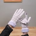 thumbnail image 1 of SPOORYYO Warm Velvet Thickened Windproof Cold Proof Touch Screen Gloves for Women, Outdoor Cycling Ski Gloves for Autumn and Winter, 1 of 6