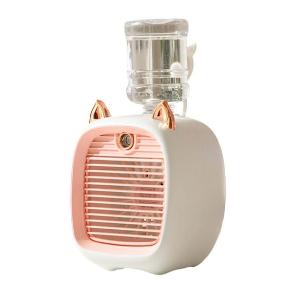SPOORYYO Water Conditioning Fan Mini Fan Desktop Turbo Spray Humidification Cooler Portable Rechargeable Misting Fan, Multiple Colors Available