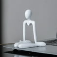 thumbnail image 1 of SPOORYYO White Plastic Thinker Figure Statue, Cute Abstract Room Decor Art Ornament for Living Room, 1 of 6