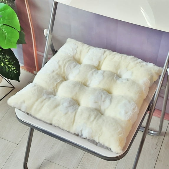 SPOORYYO Winter Thickened Cushion, Soft Dining Chair Cushion for Long Sitting Comfort, Plush Seat Pad for Home and Office Use