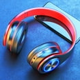 thumbnail image 1 of SPOORYYO Wireless Bluetooth 5.3 Headphones Subwoofer LED Light Sports Game Music Headset with Wired Wireless Modes Long Standby Foldable Design Wide Compatibility, 1 of 9
