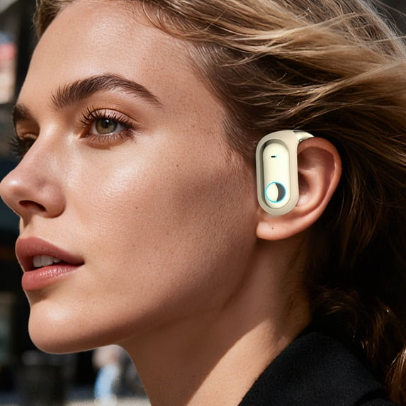 SPOORYYO Wireless Non In Ear Earhook Headphones for Sports Running, with Translation Multilingual Simultaneous Interpretation, Waterproof, 360° Panoramic Sound