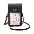 thumbnail image 1 of SPOORYYO Women Touchscreen Phone Bags Carry Your Essentials in Style with this Mini Leather Mobile Phone Crossbody Bag, Featuring Credit Card Slots for Added Convenience, 1 of 1