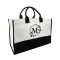 thumbnail image 1 of SPOORYYO Women's Fashionable Canvas Handbag with Personalized Letter Printing - Perfect for Beach, Shopping, and Daily Use, 1 of 5