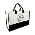 thumbnail image 1 of SPOORYYO Women's Fashionable Canvas Handbag with Personalized Letter Printing - Perfect for Beach, Shopping, and Daily Use, 1 of 5