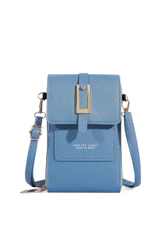 Women's Touchscreen Phone Bags, Mini Leather Crossbody Bag with Credit Card Slots, Shoulder Handbag Wallet