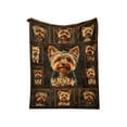 thumbnail image 1 of SPOORYYO Yorkshire Terrier Flannel Blanket, Adorable Dog Pattern, Soft and Cozy, Washable, Ideal for Home Decor, Picnics, Travel, and Camping, 1 of 3
