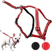 Sporn Ultimate Control Dog Harness, No Pull Adjustable Nylon Walking Harness for Small Dogs, Red, (14-24 Girth Size)
