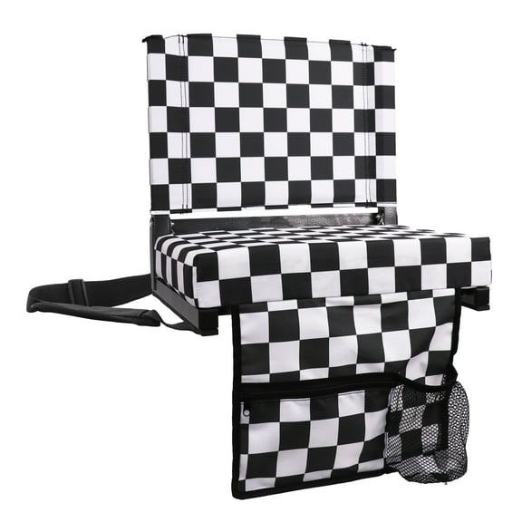 SPORT BEATS Stadium Seats with Back Support Bleacher Chairs with Back and Cushion Thick Padded Bleacher Seats Includes Shoulder Strap