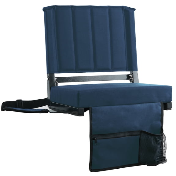 SPORT BEATS Stadium Seats with Back Support Bleacher Chairs with Back and Cushion Thick Padded Bleacher Seats Includes Shoulder S